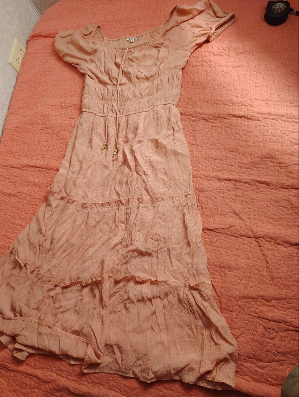 Peach Satin Sleep Shorts - Women's